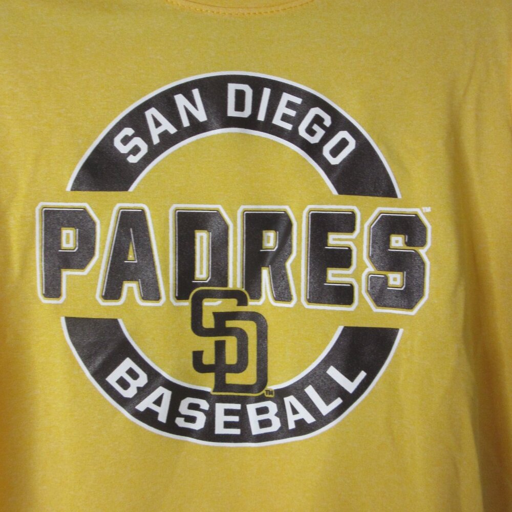 San Diego Padres MLB Kids Official Logo T-Shirt Yellow Size Youth XS NWT - Picture 2 of 9